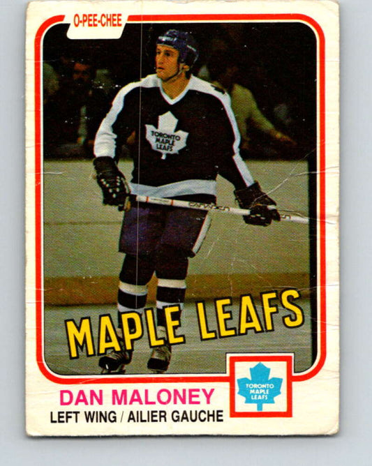 1981-82 O-Pee-Chee #320 Dan Maloney  Toronto Maple Leafs  V31752