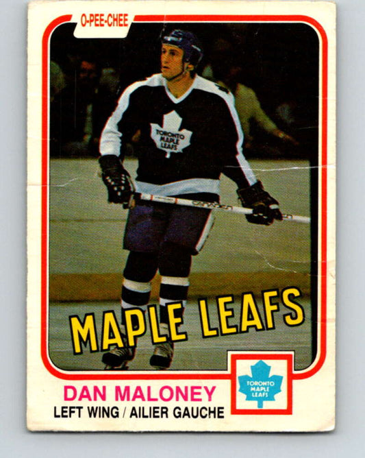 1981-82 O-Pee-Chee #320 Dan Maloney  Toronto Maple Leafs  V31753