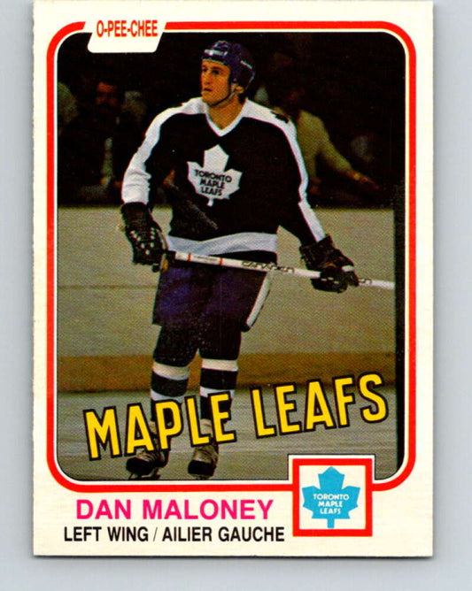 1981-82 O-Pee-Chee #320 Dan Maloney  Toronto Maple Leafs  V31755