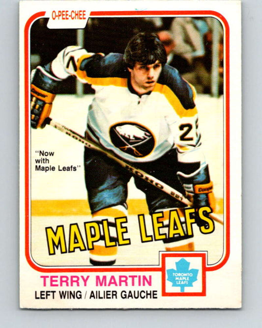 1981-82 O-Pee-Chee #321 Terry Martin  Toronto Maple Leafs  V31760