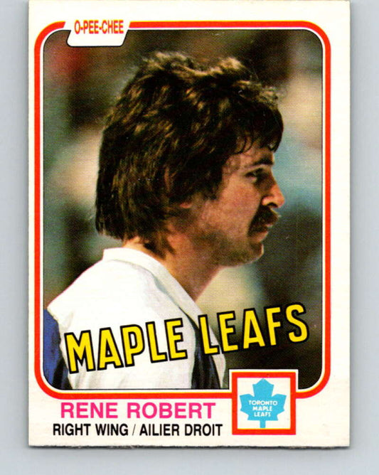 1981-82 O-Pee-Chee #322 Rene Robert  Toronto Maple Leafs  V31765