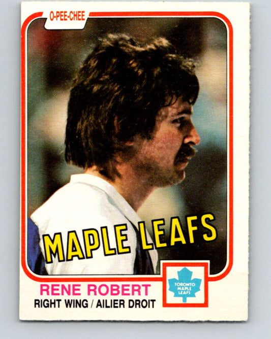 1981-82 O-Pee-Chee #322 Rene Robert  Toronto Maple Leafs  V31766