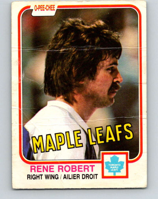 1981-82 O-Pee-Chee #322 Rene Robert  Toronto Maple Leafs  V31767