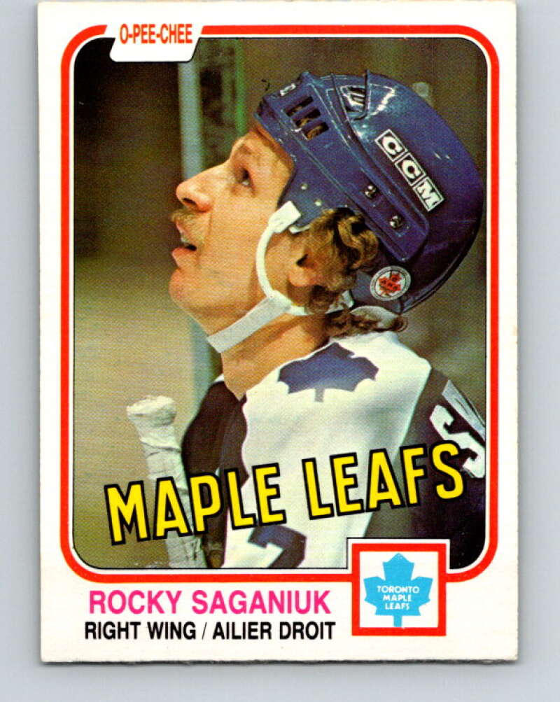 1981-82 O-Pee-Chee #323 Rocky Saganiuk  Toronto Maple Leafs  V31774