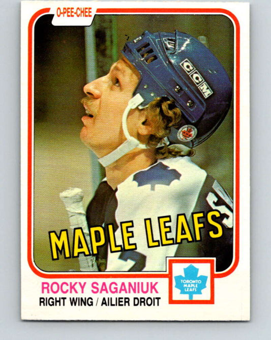 1981-82 O-Pee-Chee #323 Rocky Saganiuk  Toronto Maple Leafs  V31775