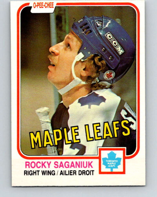 1981-82 O-Pee-Chee #323 Rocky Saganiuk  Toronto Maple Leafs  V31776