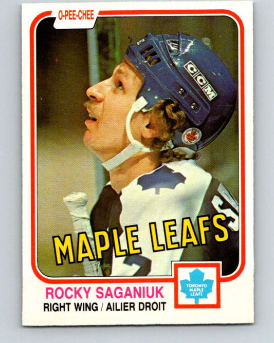 1981-82 O-Pee-Chee #323 Rocky Saganiuk  Toronto Maple Leafs  V31777