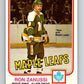 1981-82 O-Pee-Chee #325 Ron Zanussi  Toronto Maple Leafs  V31791