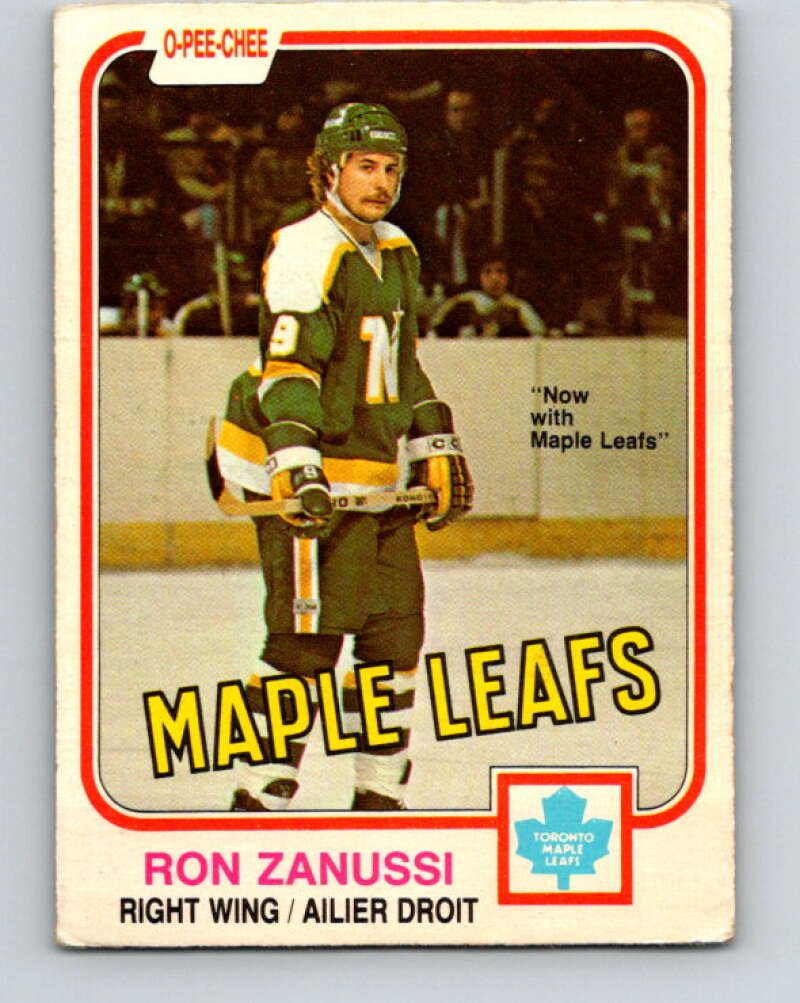 1981-82 O-Pee-Chee #325 Ron Zanussi  Toronto Maple Leafs  V31792