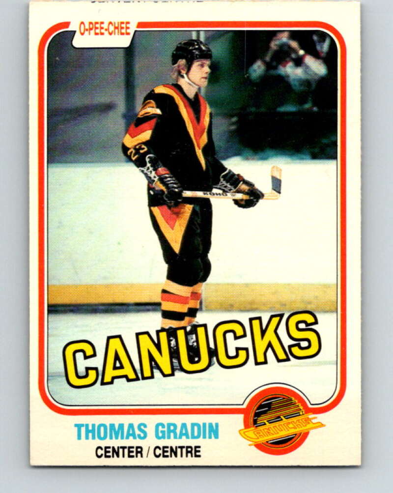 1981-82 O-Pee-Chee #327 Thomas Gradin  Vancouver Canucks  V31807