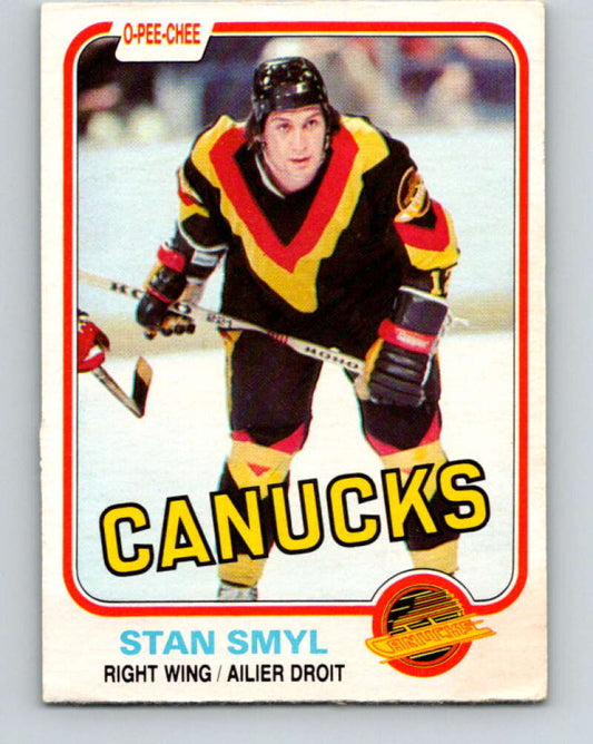 1981-82 O-Pee-Chee #328 Stan Smyl  Vancouver Canucks  V31814