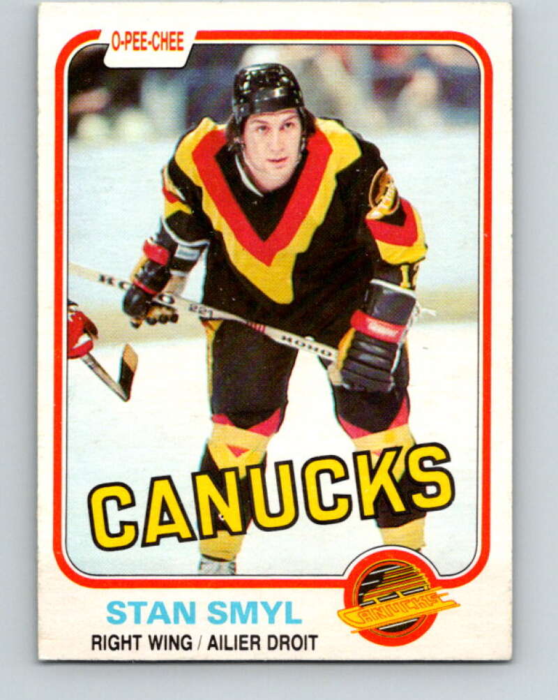 1981-82 O-Pee-Chee #328 Stan Smyl  Vancouver Canucks  V31815