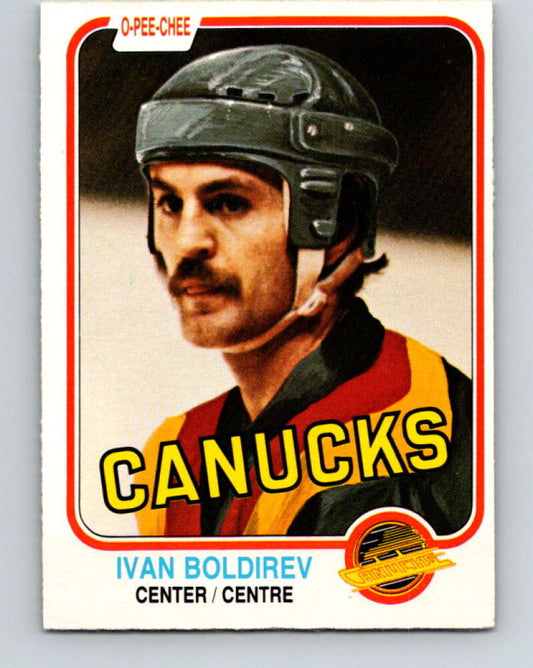 1981-82 O-Pee-Chee #329 Ivan Boldirev  Vancouver Canucks  V31817