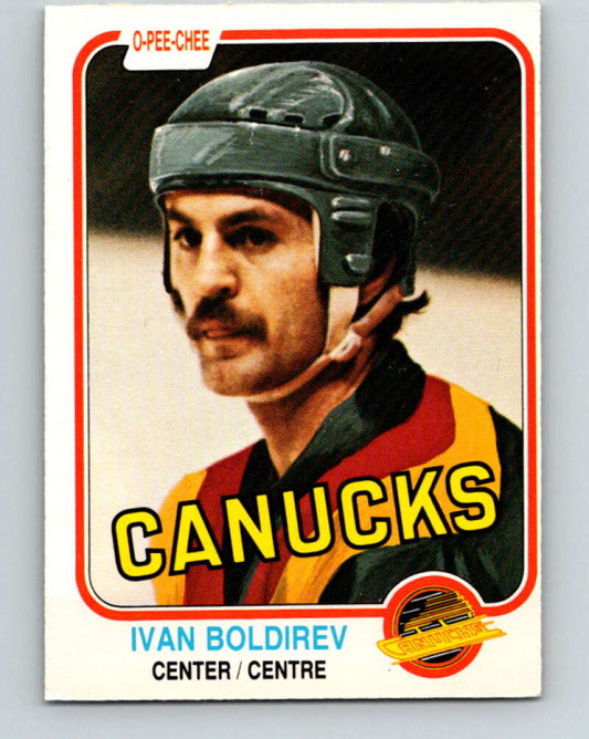 1981-82 O-Pee-Chee #329 Ivan Boldirev  Vancouver Canucks  V31821