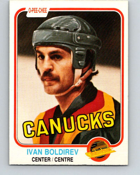 1981-82 O-Pee-Chee #329 Ivan Boldirev  Vancouver Canucks  V31822