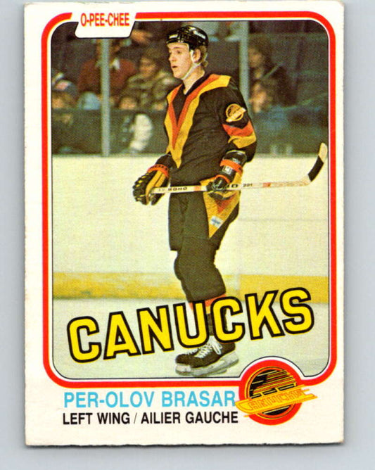 1981-82 O-Pee-Chee #330 Per-Olov Brasar UER  Vancouver Canucks  V31823