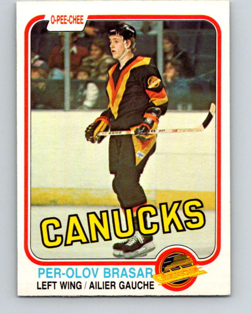 1981-82 O-Pee-Chee #330 Per-Olov Brasar UER  Vancouver Canucks  V31824