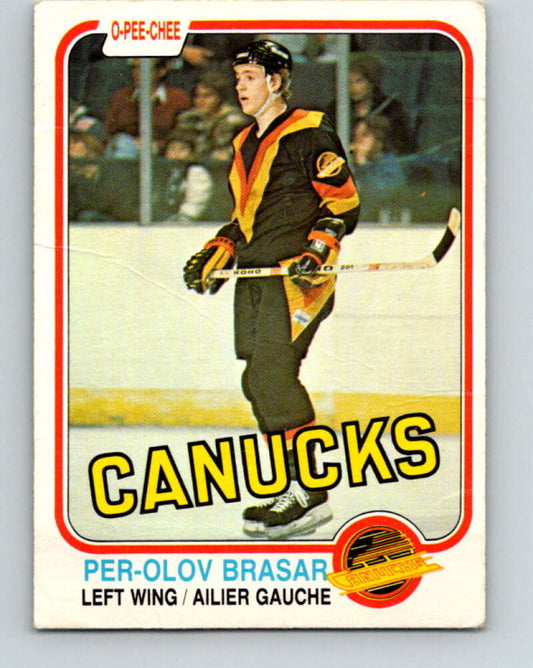 1981-82 O-Pee-Chee #330 Per-Olov Brasar UER  Vancouver Canucks  V31825