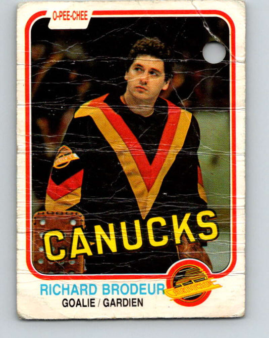 1981-82 O-Pee-Chee #331 Richard Brodeur  Vancouver Canucks  V31827