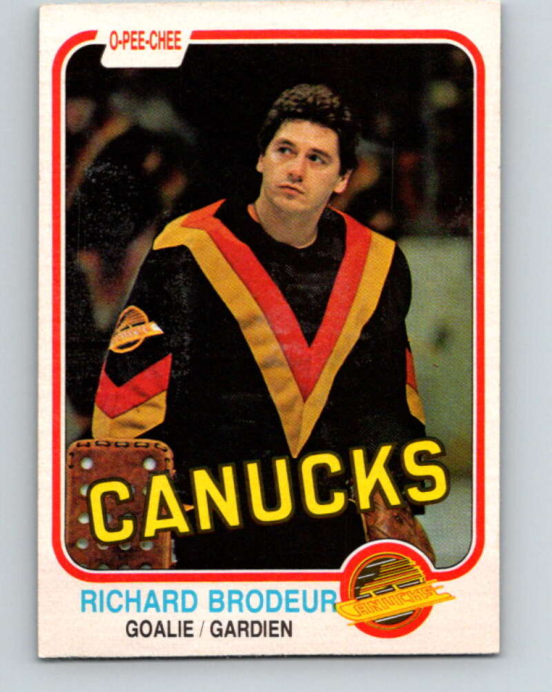 1981-82 O-Pee-Chee #331 Richard Brodeur  Vancouver Canucks  V31828