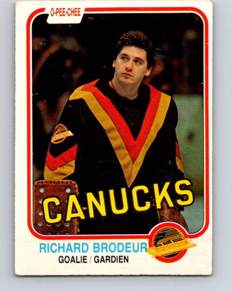 1981-82 O-Pee-Chee #331 Richard Brodeur  Vancouver Canucks  V31830