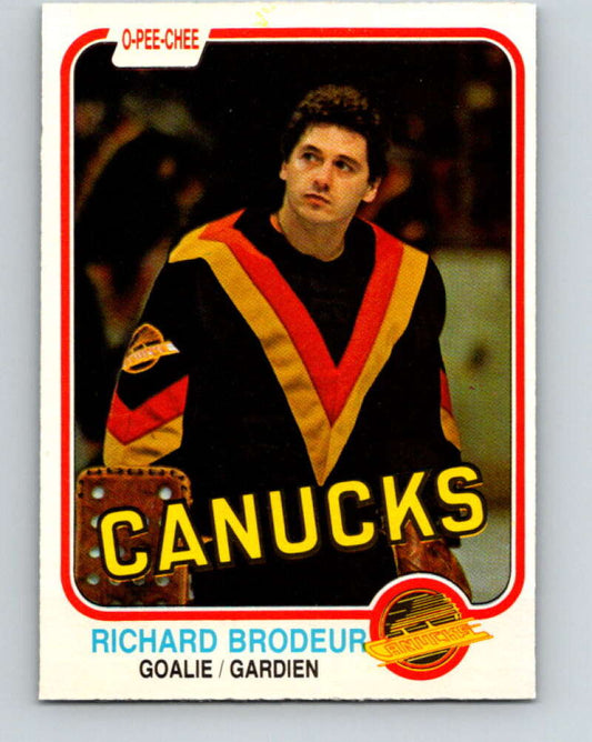 1981-82 O-Pee-Chee #331 Richard Brodeur  Vancouver Canucks  V31831