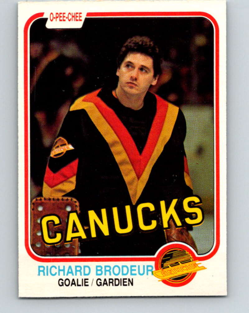 1981-82 O-Pee-Chee #331 Richard Brodeur  Vancouver Canucks  V31832