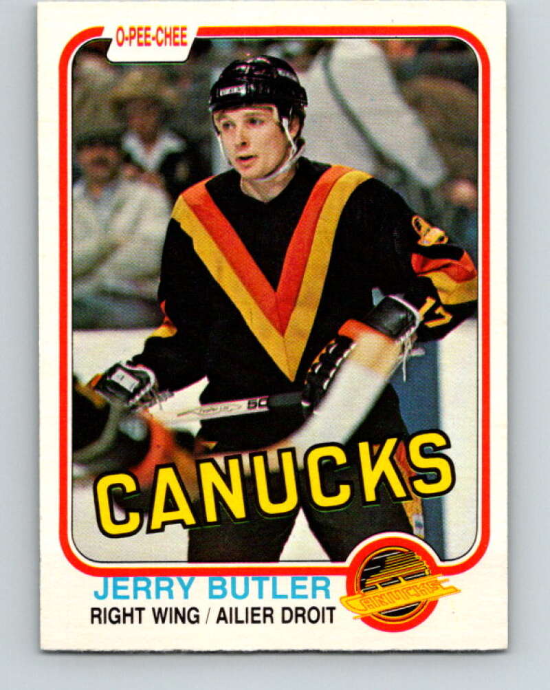 1981-82 O-Pee-Chee #332 Jerry Butler  Vancouver Canucks  V31833