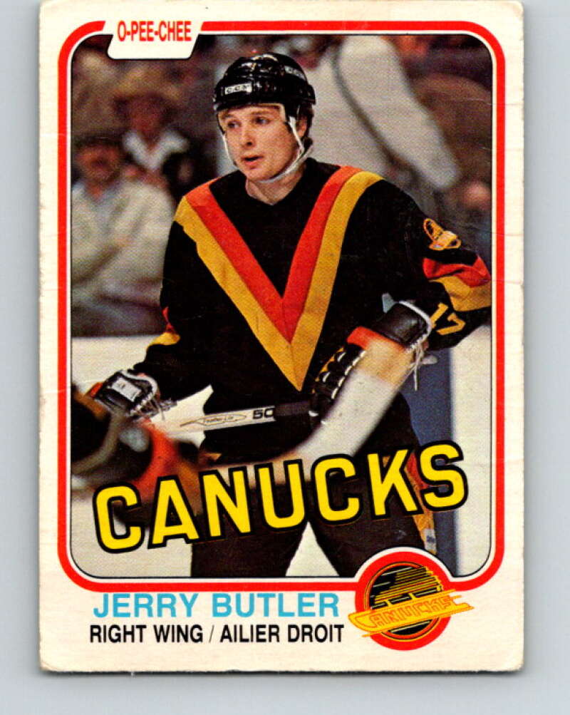 1981-82 O-Pee-Chee #332 Jerry Butler  Vancouver Canucks  V31834