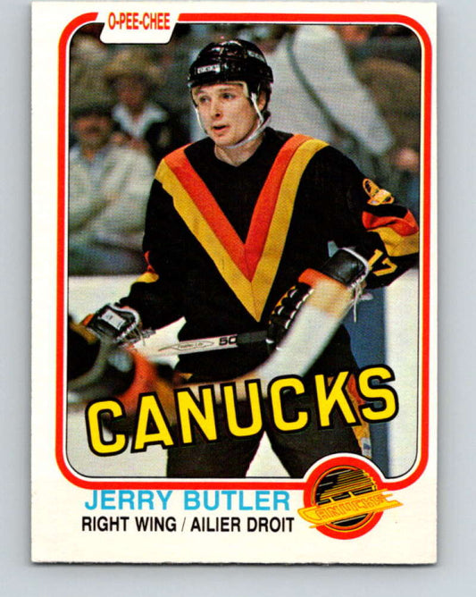 1981-82 O-Pee-Chee #332 Jerry Butler  Vancouver Canucks  V31835