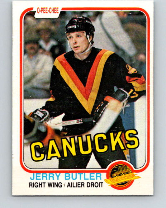 1981-82 O-Pee-Chee #332 Jerry Butler  Vancouver Canucks  V31836