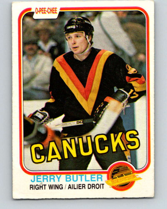 1981-82 O-Pee-Chee #332 Jerry Butler  Vancouver Canucks  V31837