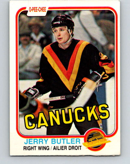 1981-82 O-Pee-Chee #332 Jerry Butler  Vancouver Canucks  V31838