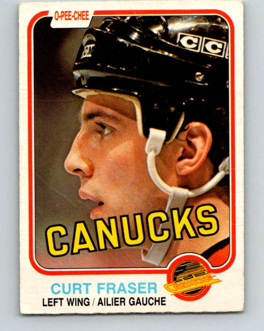 1981-82 O-Pee-Chee #334 Curt Fraser  Vancouver Canucks  V31850