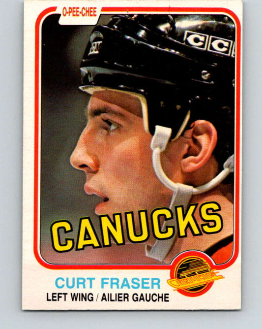 1981-82 O-Pee-Chee #334 Curt Fraser  Vancouver Canucks  V31851