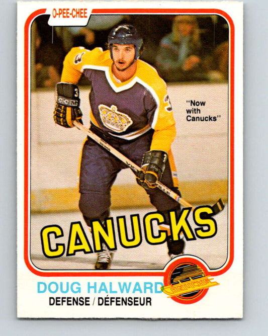 1981-82 O-Pee-Chee #335 Doug Halward  Vancouver Canucks  V31856