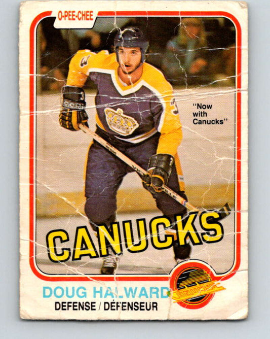 1981-82 O-Pee-Chee #335 Doug Halward  Vancouver Canucks  V31857