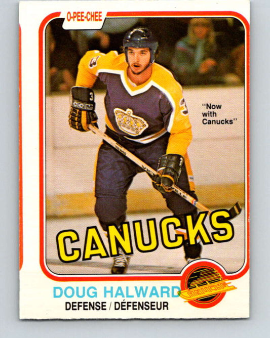 1981-82 O-Pee-Chee #335 Doug Halward  Vancouver Canucks  V31858