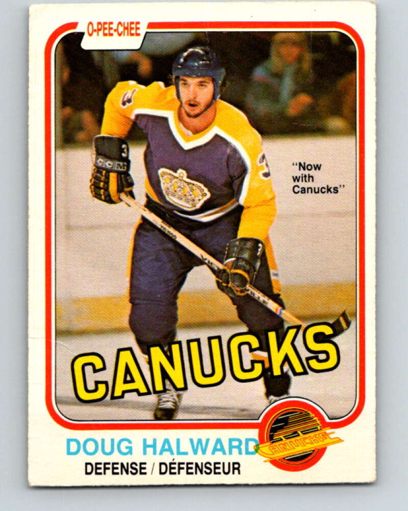 1981-82 O-Pee-Chee #335 Doug Halward  Vancouver Canucks  V31859