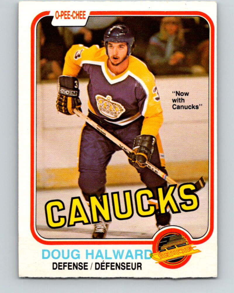 1981-82 O-Pee-Chee #335 Doug Halward  Vancouver Canucks  V31861