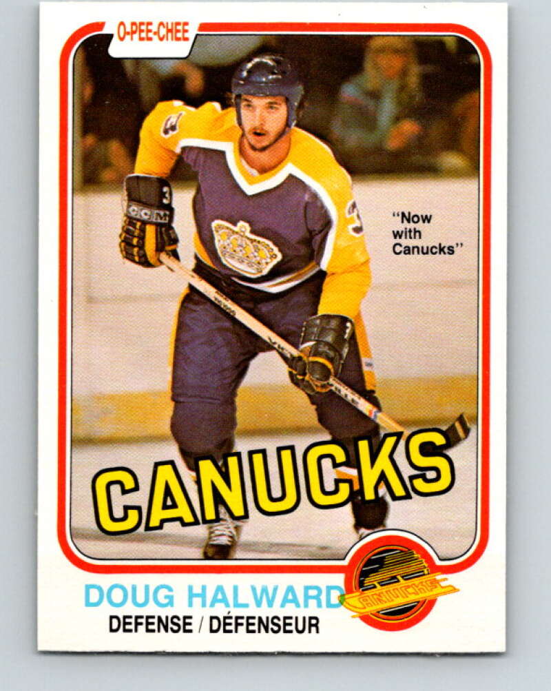 1981-82 O-Pee-Chee #335 Doug Halward  Vancouver Canucks  V31863