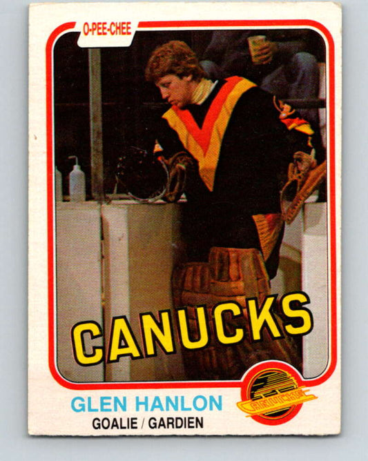 1981-82 O-Pee-Chee #336 Glen Hanlon  Vancouver Canucks  V31865