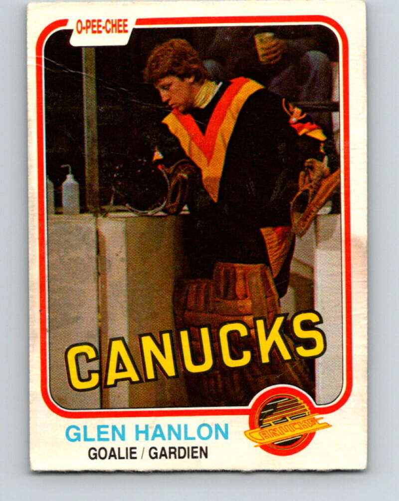 1981-82 O-Pee-Chee #336 Glen Hanlon  Vancouver Canucks  V31869