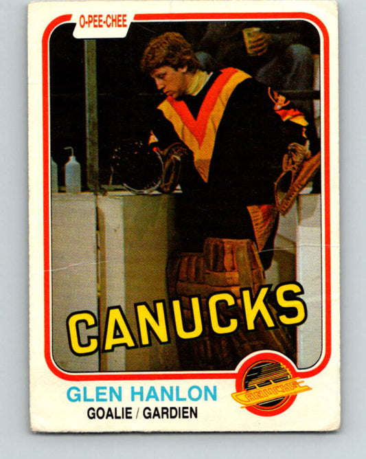 1981-82 O-Pee-Chee #336 Glen Hanlon  Vancouver Canucks  V31871