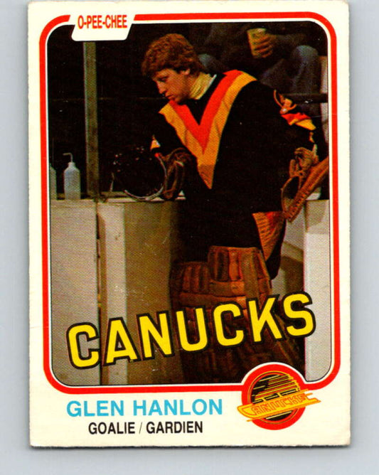 1981-82 O-Pee-Chee #336 Glen Hanlon  Vancouver Canucks  V31872