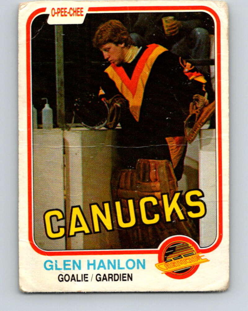 1981-82 O-Pee-Chee #336 Glen Hanlon  Vancouver Canucks  V31874