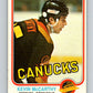 1981-82 O-Pee-Chee #341 Kevin McCarthy  Vancouver Canucks  V31903