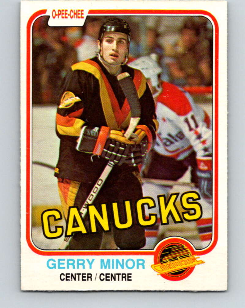 1981-82 O-Pee-Chee #342 Gerry Minor  RC Rookie Vancouver Canucks  V31919