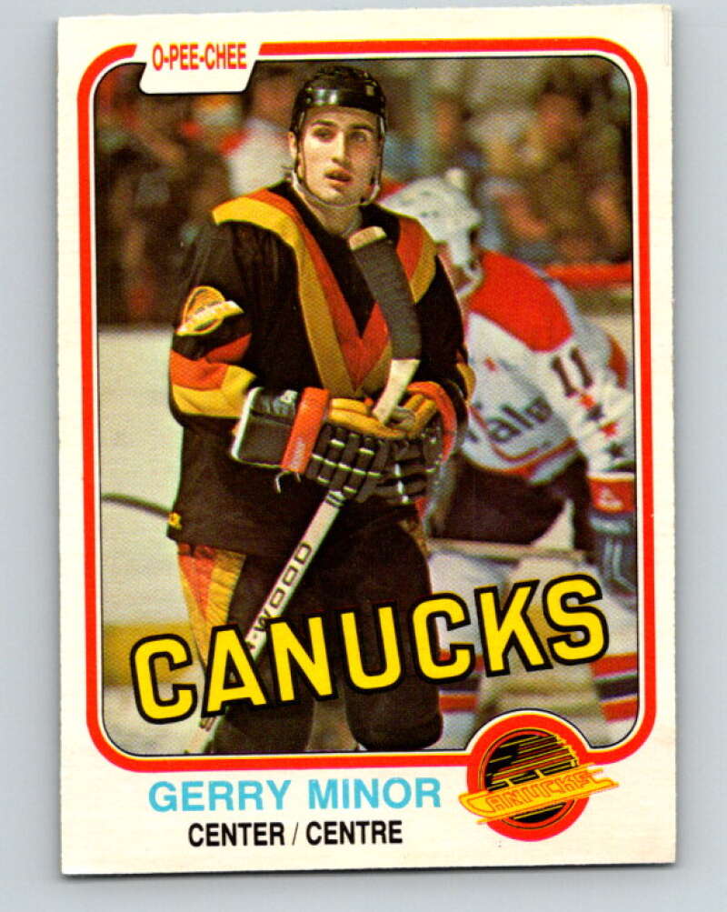 1981-82 O-Pee-Chee #342 Gerry Minor  RC Rookie Vancouver Canucks  V31920