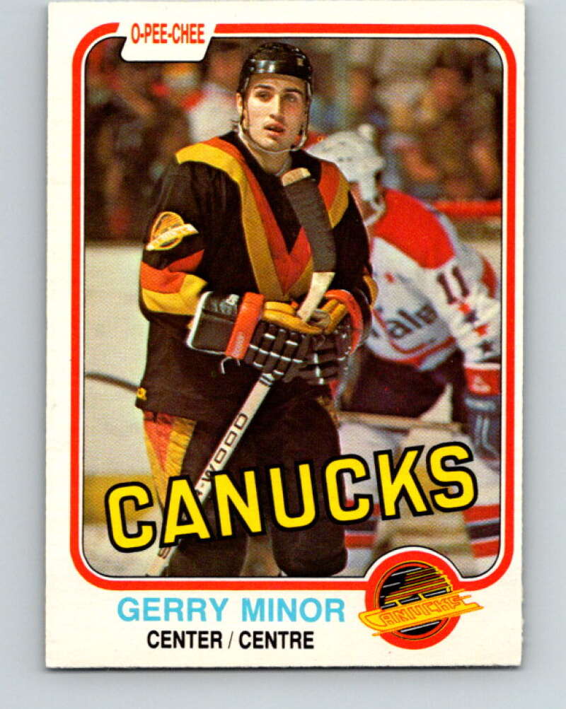 1981-82 O-Pee-Chee #342 Gerry Minor  RC Rookie Vancouver Canucks  V31922